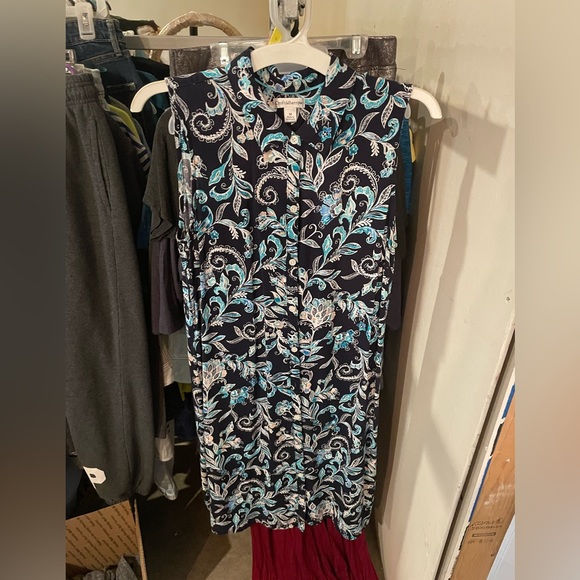 croft & barrow Dresses & Skirts - Paisley button up dress boho